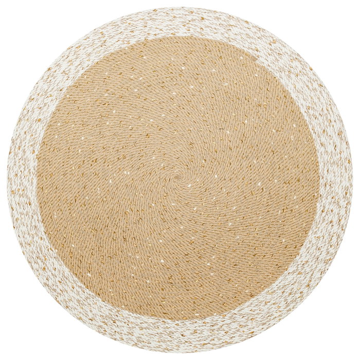 Conceptum Alfombra de Mimbre Ptn 02 Natural y Blanco